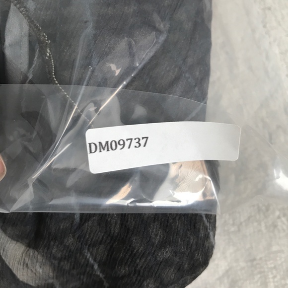 100% Silk Midi A Line Skirt Gray Chiffon Lettuce Hem Side Zip Womens M - Picture 12 of 12